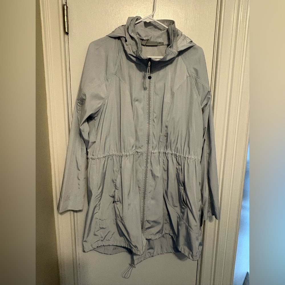 Athleta Light Blue Hooded Women's Anorak Jacket